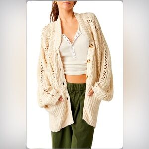 Free people stitch cardigan fits sm/m